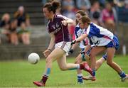 20 July 2014; Niamh Coleman, Galway, in action against Lauren Dunford, Waterford. All-Ireland U14 'B' Ladies Football Championship Final, Galway v Waterford, MacDonagh Park, Nenagh, Co. Tipperary. Picture credit: Matt Browne / SPORTSFILE