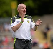 20 July 2014; Declan Bonner, Donegal manager. Electric Ireland Ulster GAA Football Minor Championship Final, Armagh v Donegal, St Tiernach's Park, Clones, Co. Monaghan. Picture credit: Oliver McVeigh / SPORTSFILE