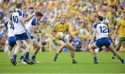 20 July 2014; Colm McFadden, Donegal, in action against Colin Walshe, Paudie McKenna, Darren Hughes and Paul Finlay, Monaghan. Ulster GAA Football Senior Championship Final, Donegal v Monaghan, St Tiernach's Park, Clones, Co. Monaghan. Picture credit: Oliver McVeigh / SPORTSFILE