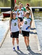 22 July 2014; Republic of Ireland's Lauren Dwyer and Megan Connolly and team-mates relax near the team hotel in Lillestrøm ahead of their UEFA European Women's U19 Championship semi-final against Netherlands on Thursday. Republic of Ireland at the 2014 UEFA Women's U19 Championship, Thon Hotel Arena, Lillestrøm, Norway. Picture credit: Stephen McCarthy / SPORTSFILE