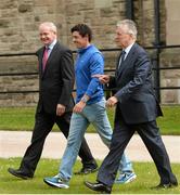 22 July 2014; British Open Champion Rory McIlroy with Peter Robinson, MLA, first Minister of Northern Ireland and Martin McGuinness, left, MLA, deputy first Minister of Northern Ireland, during a visit to Stormont Castle, Belfast, Co. Antrim. Picture credit: Oliver McVeigh / SPORTSFILE