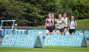 20 July 2014; Mark Christie, 282, Mullingar Shamrocks AC, Westmeath, leads the field during the Men's 5000m Final. GloHealth Senior Track and Field Championships, Morton Stadium, Santry, Co. Dublin. Picture credit: Brendan Moran / SPORTSFILE