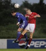 30 August 2006; David McAlinden, Cliftonville, in action against Mark McAllister, Dungannon Swifts. CIS Insurance Cup, Cliftonville v Dungannon Swifts, Solitude, Belfast, Co. Antrim. Picture credit: Oliver McVeigh / SPORTSFILE
