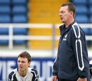 31 August 2006; Northern Ireland Under 21 assistant manager Alan McDonald with Johnny Evans at squad training. Mournview Park, Lurgan, Co Armagh. Picture credit: Oliver McVeigh / SPORTSFILE
