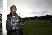 31 August 2006; David Atiba Charles when he found out his clearance to play didn't come through in time for the CIS Insurance Cup game, Larne v Glenavon, Inver Park, Larne, Co. Antrim. Picture credit: Russell Pritchard / SPORTSFILE