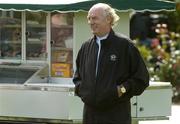 28 August 2006; Dermot Desmond stands at the 1st tee box during the USA Ryder Cup team's practice on the Palmer Course. K Club, Straffan, Co. Kildare. Picture credit: Brendan Moran / SPORTSFILE