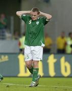 2 September 2006; Republic of Ireland's Richard Dunne after the match. Euro 2008 Championship Qualifier, Germany  v Republic of Ireland, Gottleib-Damlier Stadion, Stuttgart, Germany. Picture credit: Brian Lawless / SPORTSFILE