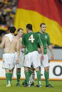 2 September 2006; Republic of Ireland players, from left, Robbie Keane, Aiden McGeady, Andy O'Brien and John O'Shea after the match. Euro 2008 Championship Qualifier, Germany v Republic of Ireland, Gottleib-Damlier Stadion, Stuttgart, Germany. Picture credit: Brian Lawless / SPORTSFILE