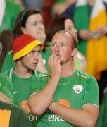 2 September 2006; Dejected Republic of Ireland supporters at the end of the game. Euro 2008 Championship Qualifier, Germany v Republic of Ireland, Gottleib-Damlier Stadion, Stuttgart, Germany. Picture credit: David Maher / SPORTSFILE