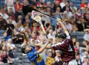 3 September 2006; Patrick Bourke, Tipperary, in action against Aidan Moylan, Galway. ESB All-Ireland Minor Hurling Championship Final, Galway v Tipperary, Croke Park, Dublin. Picture credit: Pat Murphy / SPORTSFILE