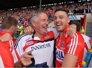 13 July 2014; Dr. Con Murphy celebrates with Cork captain Patrick Cronin after the game. Munster GAA Hurling Senior Championship Final, Cork v Limerick, Pairc Uí Chaoimh, Cork. Picture credit: Ray McManus / SPORTSFILE