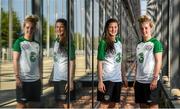 23 July 2014; Republic of Ireland goalkeepers Amanda McQuillan, left, and Brooke Dunne at the team hotel in Lillestrøm ahead of their UEFA European Women's U19 Championship semi-final against Netherlands on Thursday. Republic of Ireland at the 2014 UEFA Women's U19 Championship, Thon Hotel Arena, Lillestrøm, Norway. Picture credit: Stephen McCarthy / SPORTSFILE
