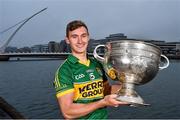 23 July 2014; In attendance at the launch of 2014 GAA Football Championship All-Ireland Series is James O'Donoghue, Kerry, with the Sam Maguire Cup. Sir John Rogerson's Quay, Dublin Picture credit: Brendan Moran / SPORTSFILE