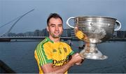 23 July 2014; In attendance at the launch of 2014 GAA Football Championship All-Ireland Series is Karl Lacey, Donegal, with the Sam Maguire Cup. Sir John Rogerson's Quay, Dublin Picture credit: Brendan Moran / SPORTSFILE