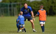 23 July 2014; Leinster's Rhys Ruddock takes part in a mini-game during The Herald Leinster Rugby Summer Camps in Portlaoise RFC, Co. Laois. Picture credit: Barry Cregg / SPORTSFILE