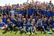 23 July 2014; Leinster's Jamie Heaslip with kids from The Herald Leinster Rugby Summer Camps in Seapoint RFC, Killiney, Co. Dublin. Picture credit: Matt Browne / SPORTSFILE