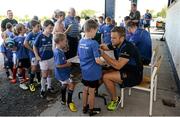 23 July 2014; A view of children queing up for autographs from Leinster's Ian Madigan and Rhys Ruddock during The Herald Leinster Rugby Summer Camps in Portlaoise RFC, Co. Laois. Picture credit: Barry Cregg / SPORTSFILE