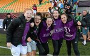 15 July 2014; Republic of Ireland players, from left to right, Hayley Nolan, Keeva Keenan, Amanda McQuillan, Roma McLaughlin and Jesica Gargan after the game. UEFA Women's U19 Championship Finals, Republic of Ireland v Spain, UKI Arena, Jessheim, Norway. Picture credit: Stephen McCarthy / SPORTSFILE