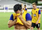 24 July 2014; A dejected Richie Towell, Dundalk FC, after the game. UEFA Champions League, Second Qualifying Round, Second Leg, Hajduk Split v Dundalk FC, Poljud Stadium, Split, Croatia. Picture credit: Ivo Cagalj / SPORTSFILE