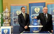 25 July 2014; Republic of Ireland manager Martin O'Neill, left, and FAI President Paddy McCaul during the FAI Ford Cup Third Round Draw. Mullingar Park Hotel, Mullingar, Co. Westmeath. Picture credit: David Maher / SPORTSFILE