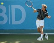 25 July 2014; Joshua Milton, Britain, in action against Sam Barry, Ireland. FBD Irish Men's Open Tennis Championship Semi-Finals, Sam Barry, Ireland, v Joshua Milton, Britain, Fitzwilliam Lawn Tennis Club, Dublin. Picture credit: Piaras Ó Mídheach / SPORTSFILE