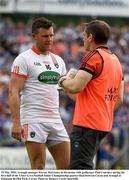 29 May 2016; Armagh manager Kieran McGeeney in discussion with goalkeeper Paul Courtney during the first half of the Ulster GAA Football Senior Championship quarter-final between Cavan and Armagh at Kingspan Breffni Park, Cavan. Photo by Ramsey Cardy/Sportsfile