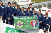 30 May 2016; The Northern Ireland squad as it departs for EURO2016 from George Best City Airport, Belfast. Photo by Oliver McVeigh/Sportsfile
