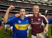 3 September 2006; Tipperary's Joey McLoughney, left, and Thomas Stapleton celebrate. ESB All-Ireland Minor Hurling Championship Final, Galway v Tipperary, Croke Park, Dublin. Picture credit: Pat Murphy / SPORTSFILE