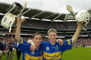 3 September 2006; Tipperary's Brendan Maher and Michael Gleeson, left, celebrate after the game. ESB All-Ireland Minor Hurling Championship Final, Galway v Tipperary, Croke Park, Dublin. Picture credit: Pat Murphy / SPORTSFILE