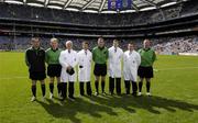 3 September 2006; Referee Dominic Connolly with umpires Tony Fleming, Noel Kenny, Richard Hogan and Maurice Flynn and linesmen Ger Hoey, Jason O'Mahony and sideline official James Owens before the game. ESB All-Ireland Minor Hurling Championship Final, Galway v Tipperary, Croke Park, Dublin. Picture credit: Ray McManus / SPORTSFILE