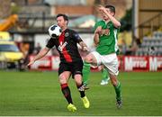 25 July 2014; Paddy Kavanagh, Bohemians, in action against Cillian Morrison, Cork City. SSE Airtricity League Premier Division, Bohemians v Cork City. Dalymount Park, Dublin. Picture credit: Ramsey Cardy / SPORTSFILE