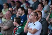 25 July 2014; Cork City supporters look on dejected during the second half. SSE Airtricity League Premier Division, Bohemians v Cork City. Dalymount Park, Dublin. Picture credit: Ramsey Cardy / SPORTSFILE