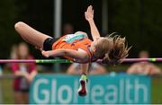 26 July 2014; Holly Meredith, from St. Marys AC, Co. Limerick, on her way to winning the girls under-13 high jump. GloHealth Juvenile Track and Field Championships, Tullamore Harriers AC, Tullamore, Co. Offaly. Picture credit: Matt Browne / SPORTSFILE