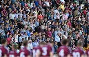 26 July 2014; Galway players and supporters from both side's stand for a minute's silence, before the game, in memory of Offaly U21 manager Dermot Hogan who passed away during the week. GAA Football All Ireland Senior Championship, Round 4A, Galway v Tipperary. O'Connor Park, Tullamore, Co. Offaly. Picture credit: Ramsey Cardy / SPORTSFILE