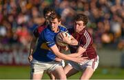 26 July 2014; Conor Sweeney, Tipperary, in action against Joss Moore, Galway. GAA Football All Ireland Senior Championship, Round 4A, Galway v Tipperary. O'Connor Park, Tullamore, Co. Offaly. Picture credit: Barry Cregg / SPORTSFILE