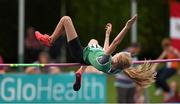 26 July 2014; Kylie Heinen, from Ferrybanks AC, Co. Waterford who came second in the girls under-13 high jump. GloHealth Juvenile Track and Field Championships, Tullamore Harriers AC, Tullamore, Co. Offaly. Picture credit: Matt Browne / SPORTSFILE