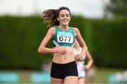 26 July 2014; Aisling Quinn, from Ferrybank AC, Co. Waterford, after she won the Girls U18 3000m. GloHealth Juvenile Track and Field Championships, Tullamore Harriers AC, Tullamore, Co. Offaly. Picture credit: Matt Browne / SPORTSFILE