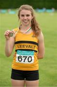 26 July 2014; Louise Shanahan, from Leevale AC, Co. Cork, who won the girls U18 800m. GloHealth Juvenile Track and Field Championships, Tullamore Harriers AC, Tullamore, Co. Offaly. Picture credit: Matt Browne / SPORTSFILE