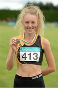 26 July 2014; Anna Sheehan, from Kilkenny City Harriers AC, who came second in the girls U19 800m. GloHealth Juvenile Track and Field Championships, Tullamore Harriers AC, Tullamore, Co. Offaly. Picture credit: Matt Browne / SPORTSFILE