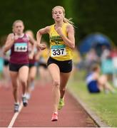 26 July 2014; Amy Hamill, from Glaslough Harriers AC, Co. Monaghan, on the way to winning the Girls U17 800m. GloHealth Juvenile Track and Field Championships, Tullamore Harriers AC, Tullamore, Co. Offaly. Picture credit: Matt Browne / SPORTSFILE