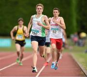 26 July 2014; Liam Hennessy, from Togher AC, Co. Cork, on the way to winning the Boys U19 800m. GloHealth Juvenile Track and Field Championships, Tullamore Harriers AC, Tullamore, Co. Offaly. Picture credit: Matt Browne / SPORTSFILE
