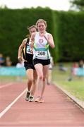 27 July 2014; Claire Kennedy, St Coca's AC, Co. Kildare, who won the girls U-18 3000m Walk. GloHealth Juvenile Track and Field Championships, Tullamore Harriers AC, Tullamore, Co. Offaly. Picture credit: Matt Browne / SPORTSFILE