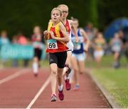 26 July 2014; Aimee Keanne from Tallaght AC, Dublin, who won the girls under-12 600m, GloHealth Juvenile Track and Field Championships, Tullamore Harriers AC, Tullamore, Co. Offaly. Picture credit: Matt Browne / SPORTSFILE