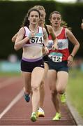 26 July 2014; Alanna Lally from Galway City Harriers AC, on her way to winning the girls under-19 800m. GloHealth Juvenile Track and Field Championships, Tullamore Harriers AC, Tullamore, Co. Offaly. Picture credit: Matt Browne / SPORTSFILE