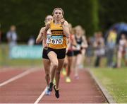 26 July 2014; Louise Shanahan from Leevale AC, Co. Cork, who won the girls under-18 800m. GloHealth Juvenile Track and Field Championships, Tullamore Harriers AC, Tullamore, Co. Offaly. Picture credit: Matt Browne / SPORTSFILE