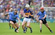27 July 2014; Brendan Maher, Tipperary, in action against Niall McMorrow, left, and Ryan O'Dwyer, Dublin. GAA Hurling All Ireland Senior Championship Quarter-Final, Tipperary v Dublin. Semple Stadium, Thurles, Co. Tipperary. Picture credit: Diarmuid Greene / SPORTSFILE