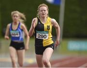 27 July 2014; Sarah Kate Lacey from Kilkenny City Harriers AC, on her way to winning the U-19 200m. GloHealth Juvenile Track and Field Championships, Tullamore Harriers AC, Tullamore, Co. Offaly. Picture credit: Matt Browne / SPORTSFILE