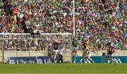 27 July 2014; Shane Dowling, centre, scores the secone Limerick goal in the 37th minute. GAA Hurling All Ireland Senior Championship Quarter-Final, Limerick v Wexford. Semple Stadium, Thurles, Co. Tipperary. Picture credit: Ray McManus / SPORTSFILE