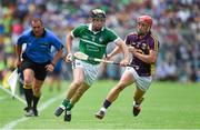 27 July 2014; James Ryan, Limerick, in action against Lee Chin, Wexford. GAA Hurling All Ireland Senior Championship Quarter-Final, Limerick v Wexford. Semple Stadium, Thurles, Co. Tipperary. Picture credit: Diarmuid Greene / SPORTSFILE