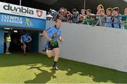 27 July 2014; Dublin captain John McCaffrey leads his team out for the start of the game. GAA Hurling All Ireland Senior Championship Quarter-Final, Tipperary v Dublin. Semple Stadium, Thurles, Co. Tipperary. Picture credit: Diarmuid Greene / SPORTSFILE